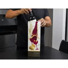 Sacola para Garrafa de Vinho – Papel com Alça de Cordão