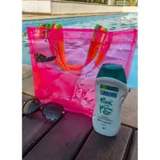 bolsa de praia neon/ bolsa de plástico/ bolsa de praia