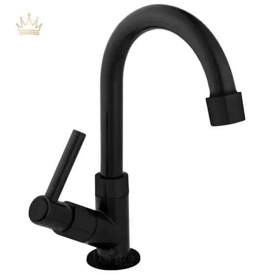 Torneira Preta para Pia de Banheiro/Lavatório All Black 1/4 Volta ABS Mesa/Bancada Potenza
