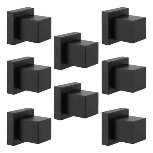 8 Acabamentos Quadrados P/ Registro Padrão Deca Preto