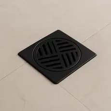 Ralo Quadrado Grelha Abs Anti Inseto 9,4x9,4cm Preto Potenza