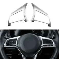 Painel De Direção Do Volante Carro Guarnição Para Nissan Xtrail T32 Rogue Kicks Nota Qashqai J11 Versa Almera Juke Micra Folha Sentra Capa Adesivo