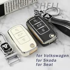 Capa De Chave TPU Para Volkswagen VW Bora Polo Tiguan Jetta Passat B5 B6 B7 Acessórios Carocha De Golfe