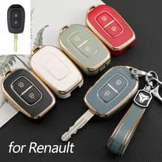 Para Renault Clio Megane Kangoo Modus Kwid Símbolo De Trânsito Dacia Sandero Logan Espanador Chave Capa Caso Escudo