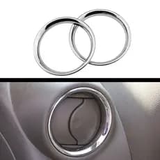 2 Peças Adesivo De Cobertura De Anel De Ventilação De Ar A/C Para Nissan Versa Micra March K13 Almera Latio Sunny 2011-2
