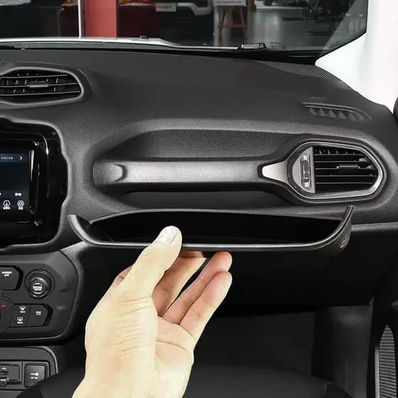 Caixa De Armazenamento Do Assento Passageiro Carro Para Jeep Renegade 2015-2023 2024 2025 Organizador Bandeja Recipiente