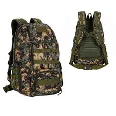 Backpack Tático Camuflado Verde 25L - Robusto e Semi Impermeável, Ideal para Expedições e Treinos