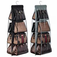 Suporte Organizador de Bolsas Para Cabide Guarda Roupa Porta 6 Lugares 2