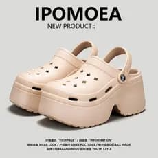 Mulheres 9CM Plataforma Grossa Tamancos Sola Antiderrapante Eva Sapatos Casuais Ao Ar Livre Praia Chinelos Para Senhoras