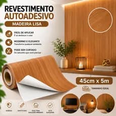 Papel de Parede Madeira Freijó 5 METROS x 45CM Revestimento Adesivo Autocolante