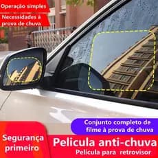 kit 4 Película anti Embaçante Anti chuva Filme retrovisor de chuva e nevoeiro