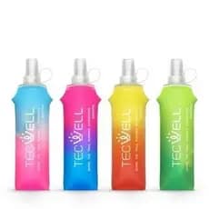 Garrafa de água dobrável macia, Soft Water Bag, TPU Folding Flask, Hidratação Running 250ml ou 500ml