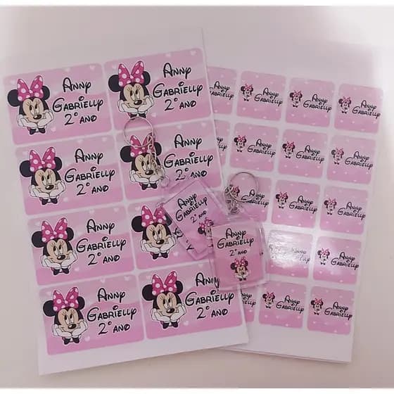 Etiqueta Escolar personalizada MENINA/adesivo escolar/identificar material escolar/volta ás aulas/
