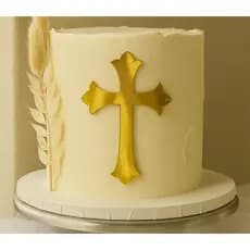 Aplique de Cruz/crucifixo/batizado/topo de bolo de cruz/topo de bolo de crisma/eucaristia/comunhão/topper de cruz/Estili