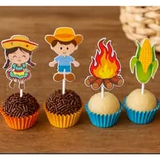 topo de doce festa junina/ topper de doce junino/ festa junina/ topo de cupcake festa junina/ são joão