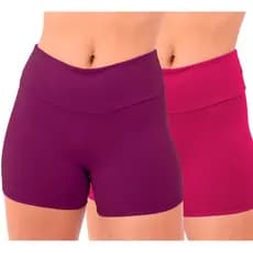 Bermuda Meia Coxa Feminino Fitness Suplex Academia cós Alto pano Grosso com Compressão