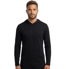 Camiseta Manga Longa COM Touca Masculina Lisa Básica Premium