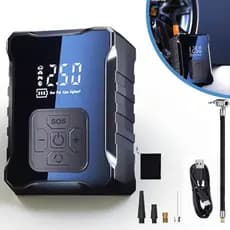 Compressor De Ar Portátil Calibrador Pneu À Bateria Digital