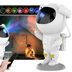 Projetor Estrelas Astronauta Luminária Galáxia Galaxy Light USB Com Controle