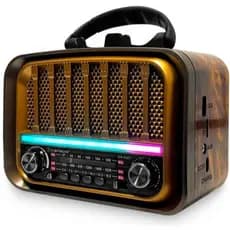 Rádio Am Fm Retrô Vintage Antigo Bluetooth Pen Drive Bateria