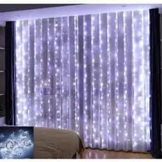 Cascata De Led 3x3m Cortina Decoração Pisca Pisca Natal Com Controle