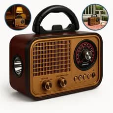 Rádio Am Fm Portátil Retrô Bluetooth Radinho Vintage Antigo
