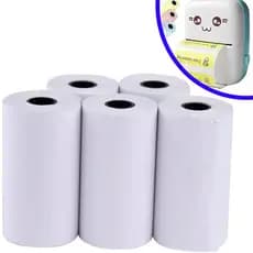 Kit 5 Bobinas Mini Impressora Térmica Não Adesiva Gatinho 57mm