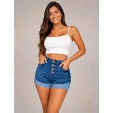 Jeans High Waist Despojado: Modelagem Impecável com Barra Desfiada LS MODAS (Moda Jeans)