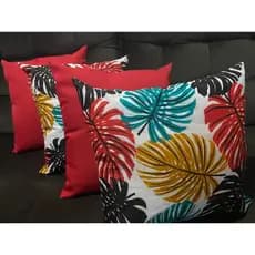 Kit 4 Capas de Almofada Decorativa de Sofá ou Quarto 0,45 x 0,45 com Zíper Invisivel