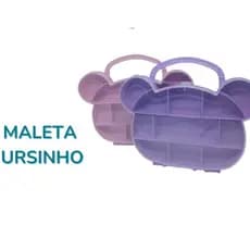Maleta organizadora com divisórias Modelo Ursinho 12x19cm com 11 divisórias