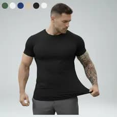 Camiseta Masculino Algodão Basico Slim Fit Lisa