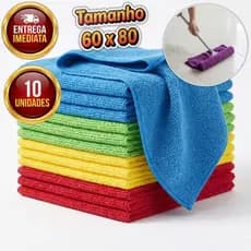 Pano de Microfibra para Limpeza 68x80 Automotivo Multiuso para Casa Flanela Alta Absorção