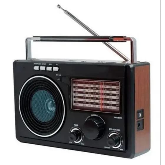 Rádio Am/fm/sw1-9 Com 11 Bandas Pendrive Cartão De Memória