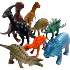 Kit Com 8 Dinossauros Emborrachado - Dino World