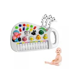 Piano Infantil Musical Teclado Com Som De Animais Fazenda