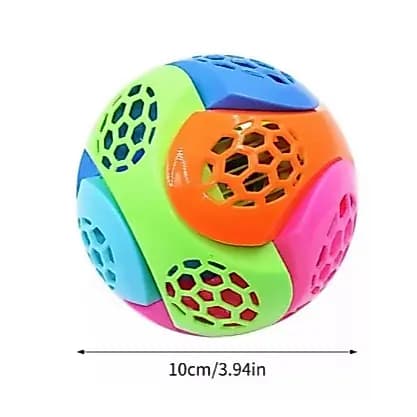 Brinquedo Bola Maluca Eletrônico Colorido Pula Com Luz E Som