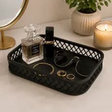 Bandeja Organizadora Decorativa Porta Objetos Lavabo Banheiro Mesa Perfumes Cosméticos Joias Acessórios
