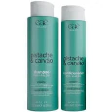 Shampoo e Condicionador Hidratação para Cabelos Pistache e Carvão Eae