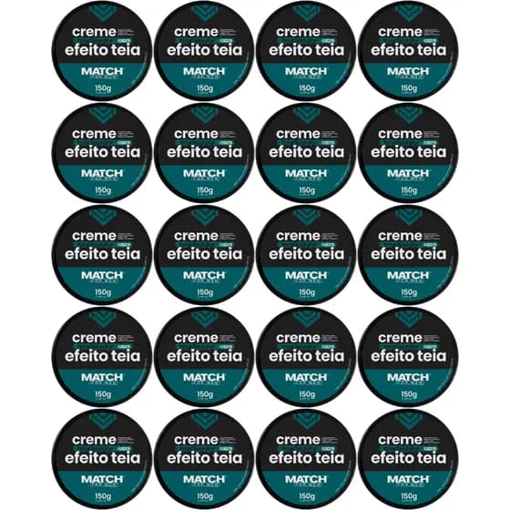 Kit 20 Pomada Efeito Teia 150g Match Fixação Suave Brilho Natural