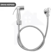 Kit de Ducha Higiênica Para Banheiro Completa Chuveirinho Luxo Metal Inox núcleo da válvula de cobre 1m