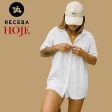 Camisão Blusão Feminino Estiloso Branco Preto Cores Liso Despojado e Casual Max Camisa Moda Gringa