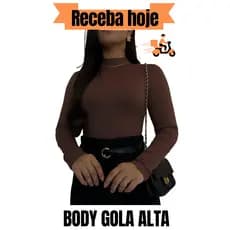 Body Manga Longa com Gola Alta Suplex Bori Feminino Segunda Pele Básico Cacharrel de Inverno