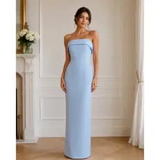 Vestido Feminino Tubinho Elegante Alfaiataria Vestido Chic para Evento Festa Casamento Madrinha