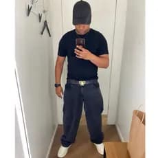 Calça Balão Estonada Grafite  Oversized Baggy Larga Drip Us