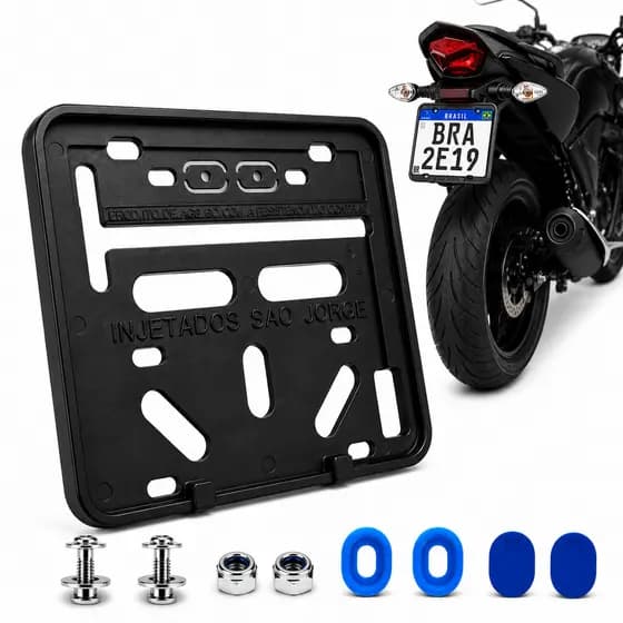 Suporte Moldura Placa Moto Mercosul Com Parafusos