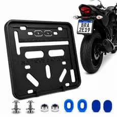 Suporte Moldura Placa Moto Mercosul Com Parafusos