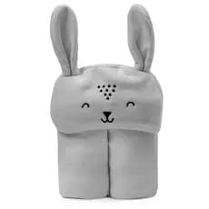 Cobertor Microfibra Capuz Bebe Bicho Bordado com Orelhinha 1,10M x 85CM - Mami Bichuus Papi