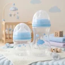 Kit 2 Mamadeiras 120ml e 270ml Easy Flow Anticólica Buba Nuvem