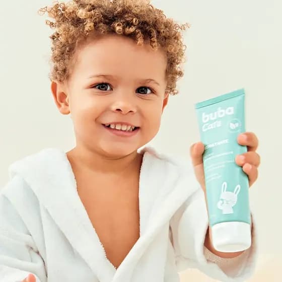 Creme Hidratante para Bebê e Criança Buba Care 120ml Pele Sensível Hipoalergênico Vitamina E Karité