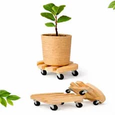Suporte Para Vaso Carrinho De Plantas suporte de chão Com Rodinha Redondo Botijão